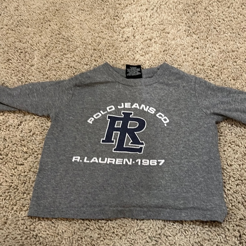 Polo long sleeve gray tshirt